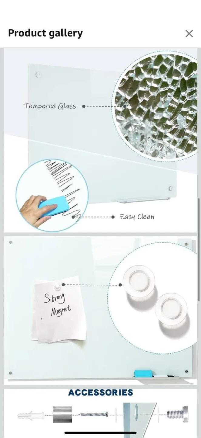 📌 (559)JYYPWB Magnetic Glass Whiteboard 36x48 – BRAND NEW in Bo image indicator(4)