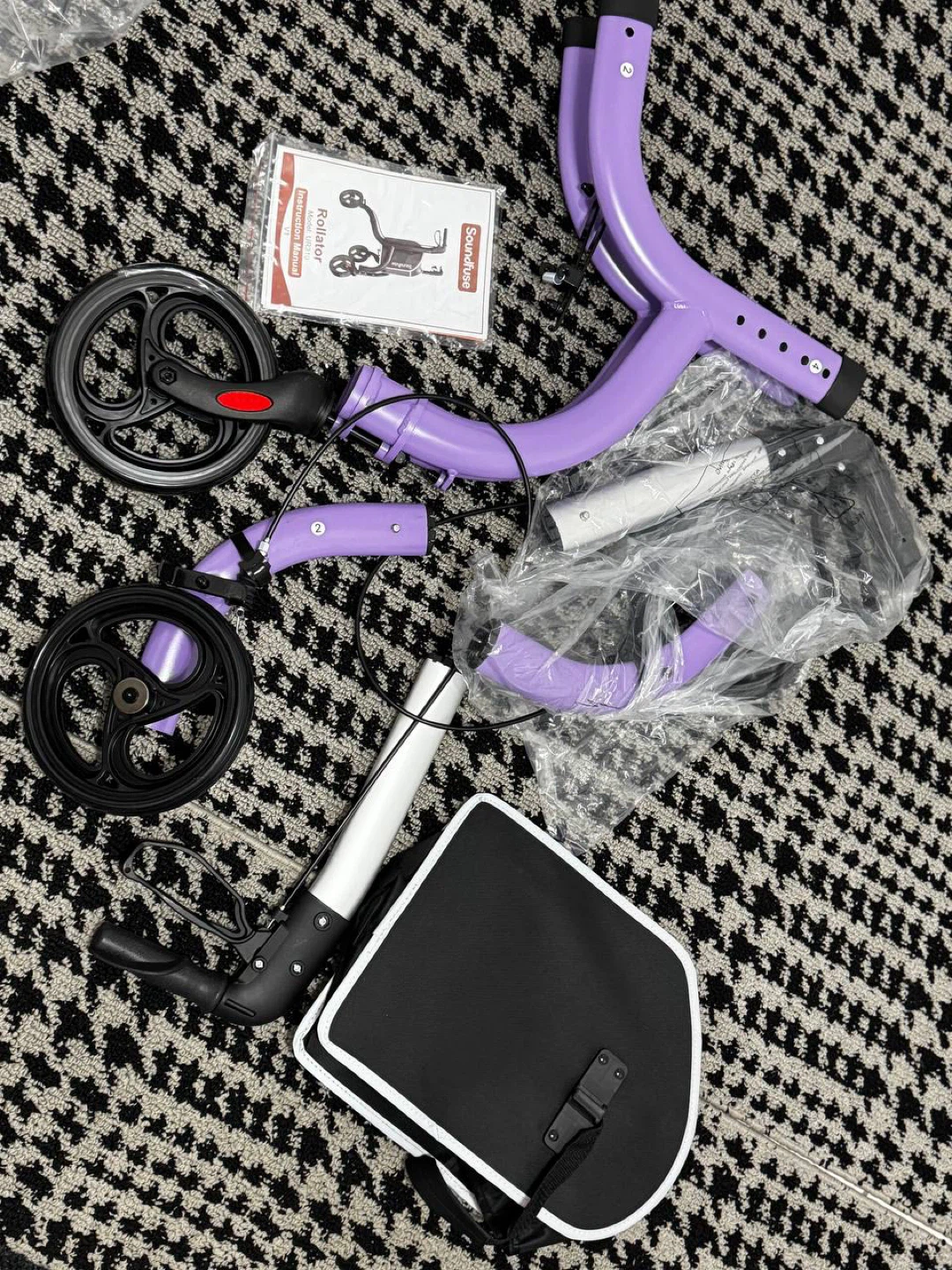 Soundfuse 3-Wheel Rollator Walker – Purple (559)– BRAND NEW - photo 5