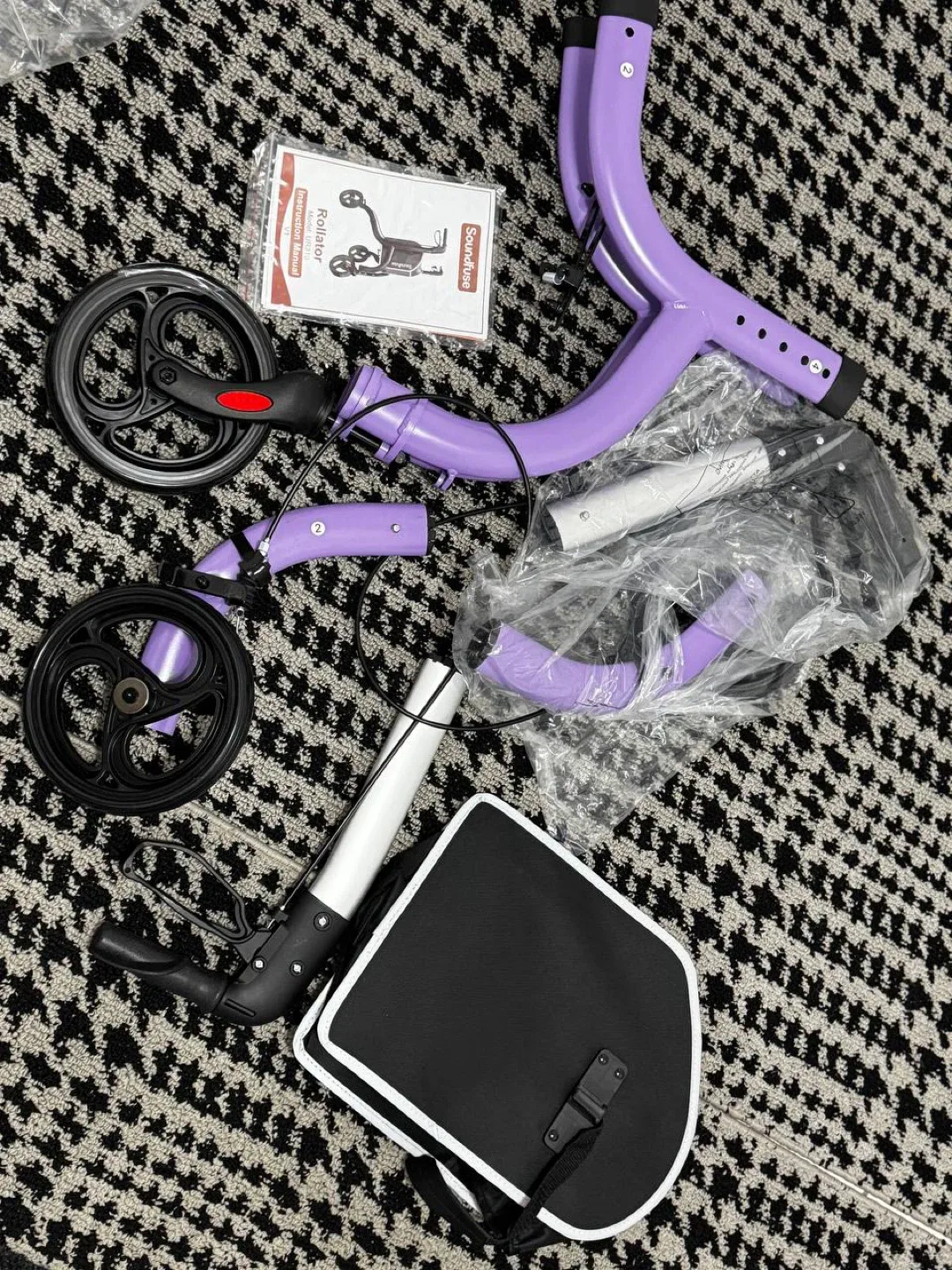 Soundfuse 3-Wheel Rollator Walker – Purple (559)– BRAND NEW image indicator(5)