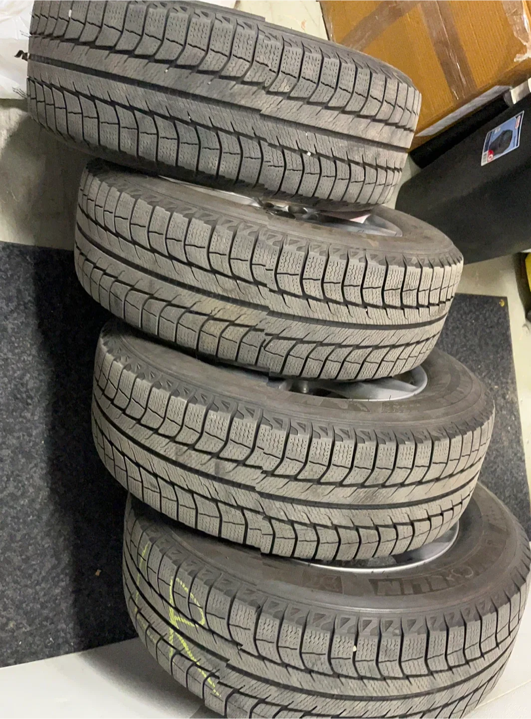 Michelin 225/65R17 Winter Tires on Rims - Set of 4