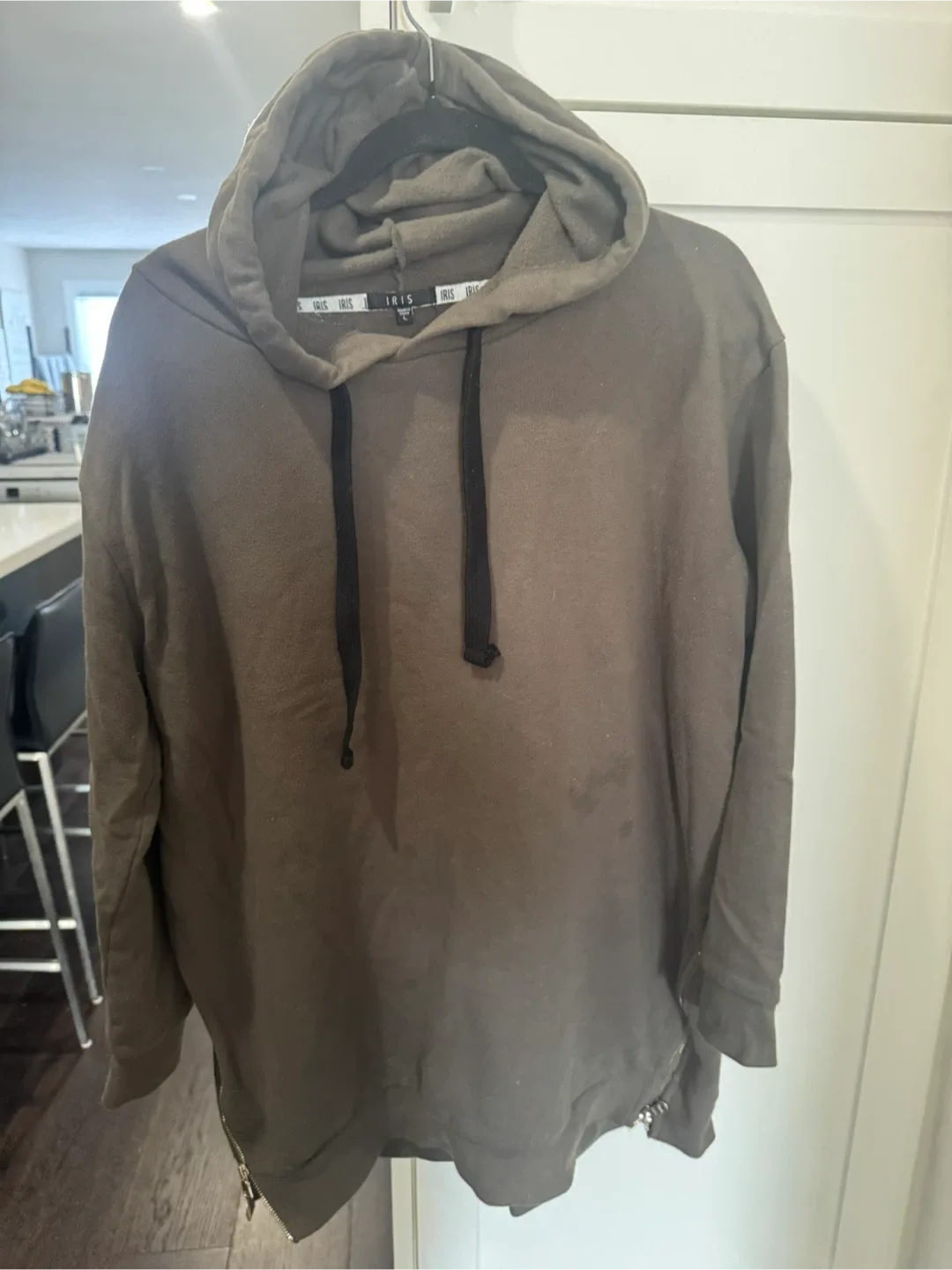 IRIS Olive Green Hoodie - Size L