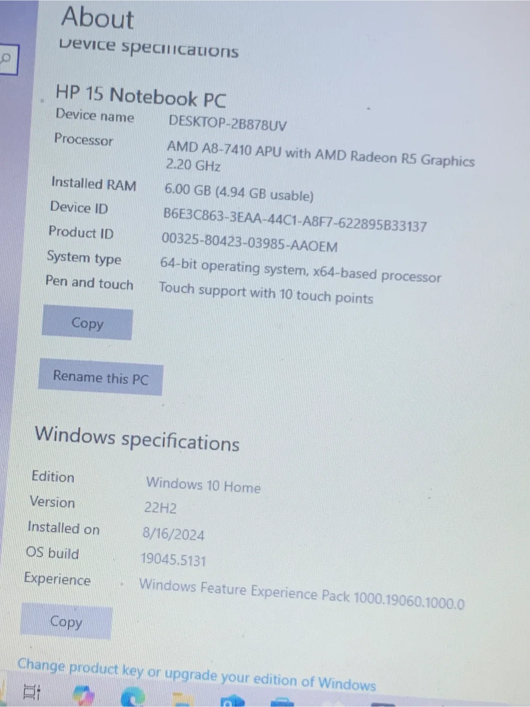 HP Touch screen Laptop - Includes Charger image indicator(4)