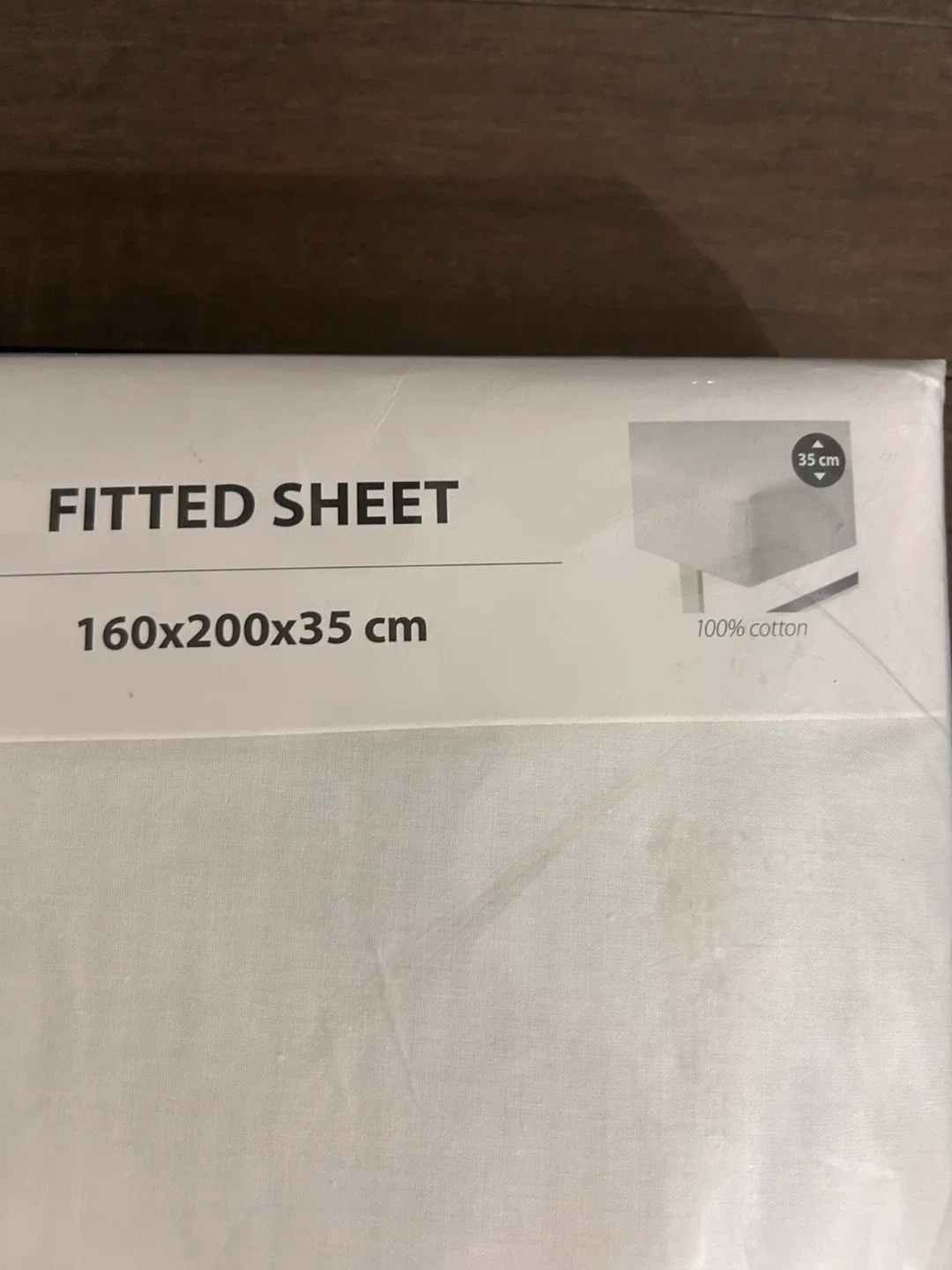 JYSK Fitted Sheet 160x200x35 cm - New image indicator(2)