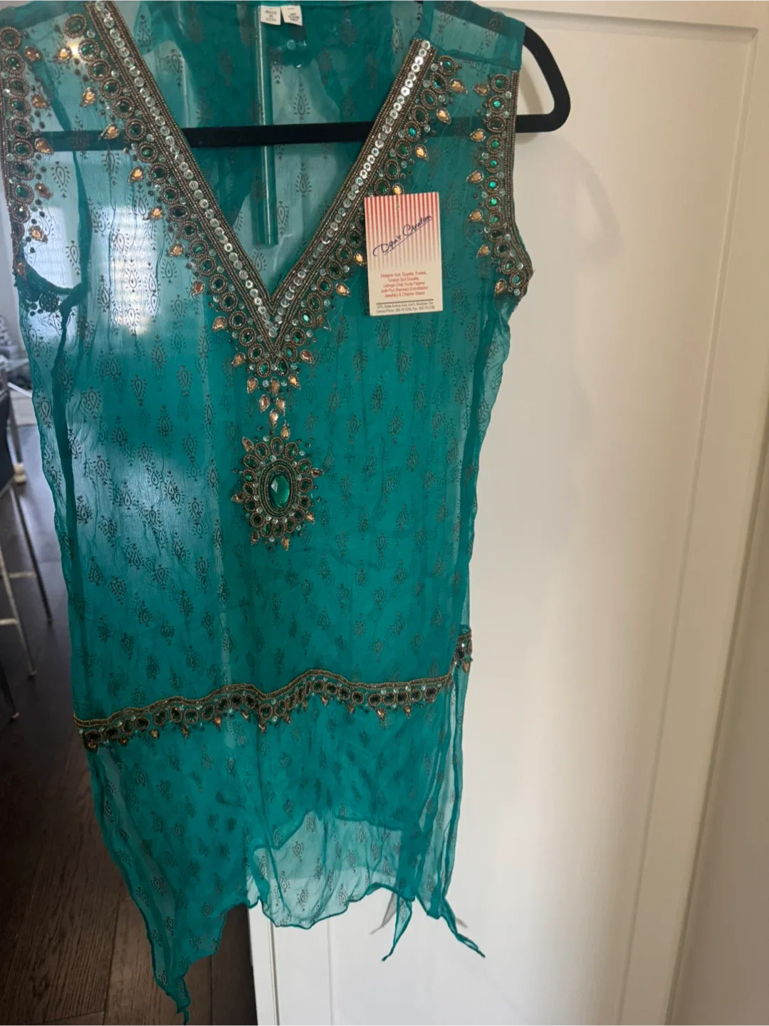 Teal Embellished Top - Small - medium image indicator(2)