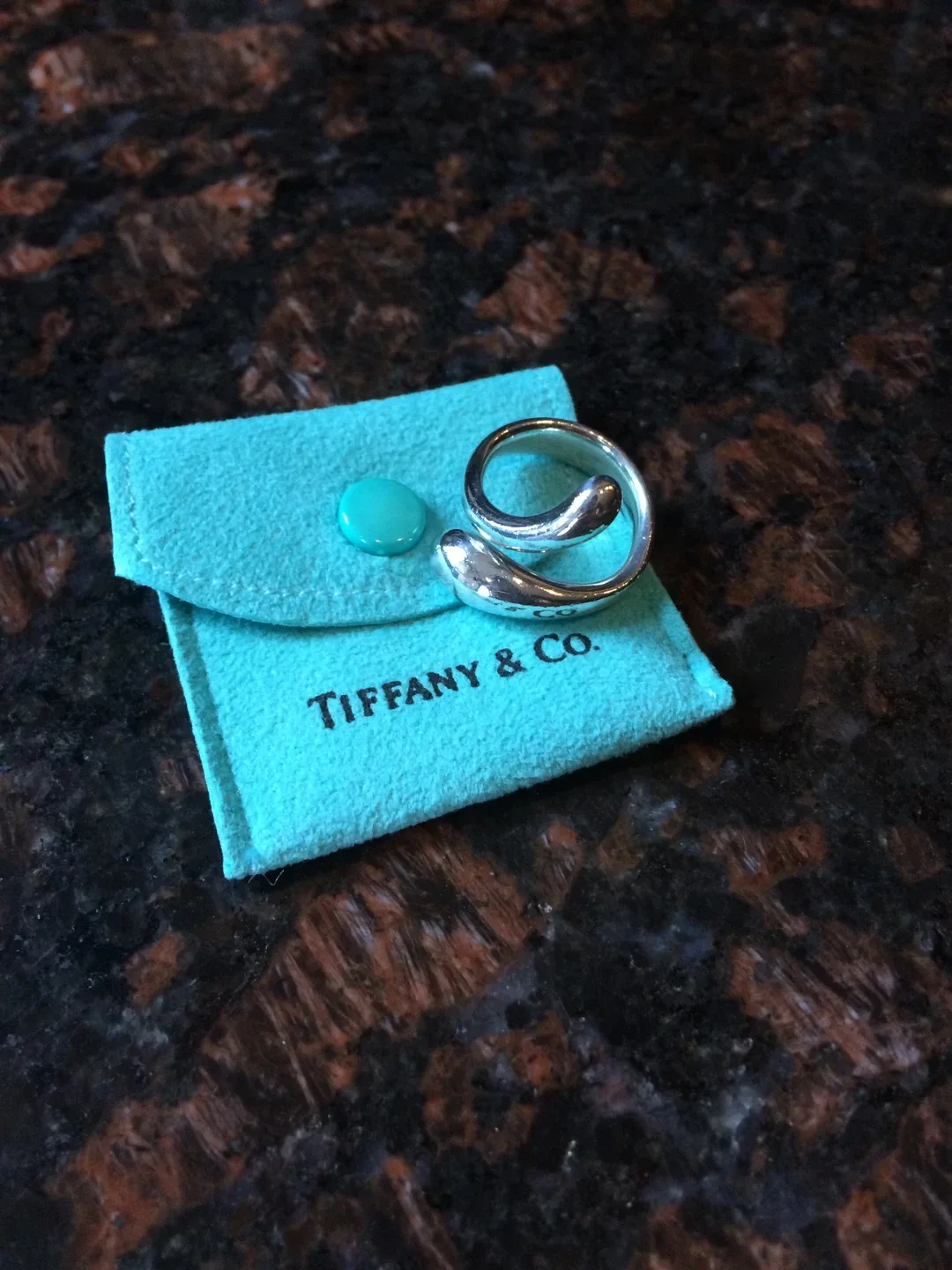 *** Tiffany&Co. Tear drops silver ring ****