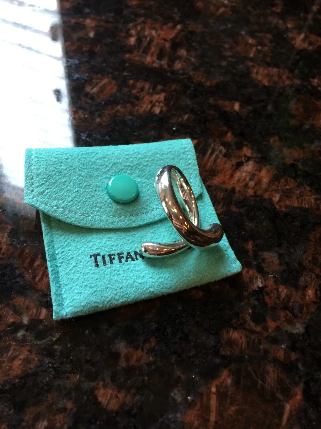*** Tiffany&Co. Tear drops silver ring **** image indicator(4)