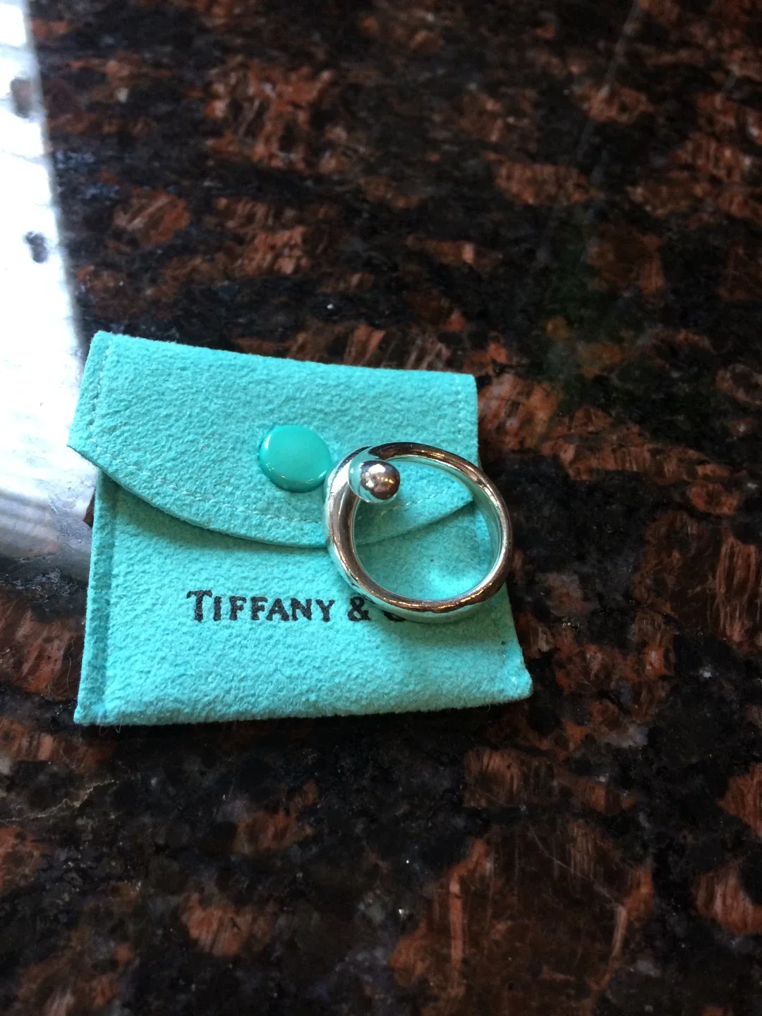 *** Tiffany&Co. Tear drops silver ring **** image indicator(3)