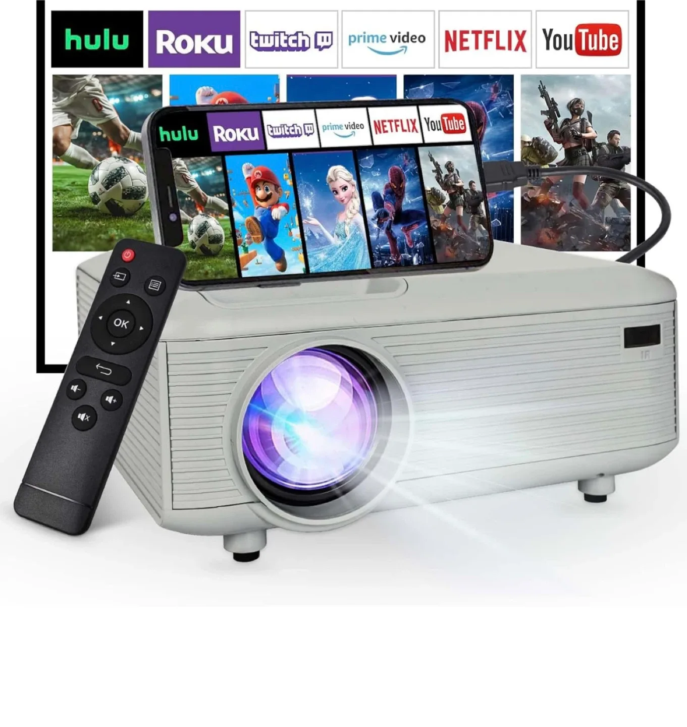 KEJOG Full HD 1080P Projector