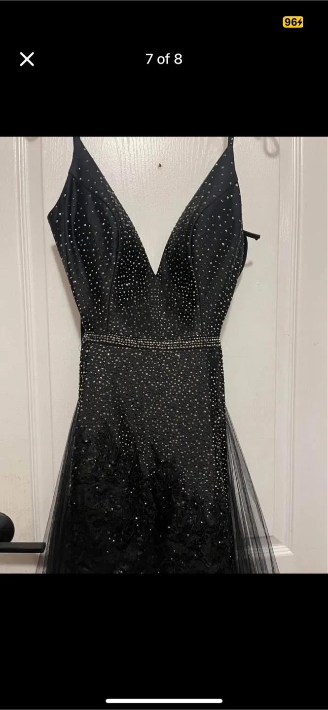 Bridal Desires Black Evening Gown image indicator(3)