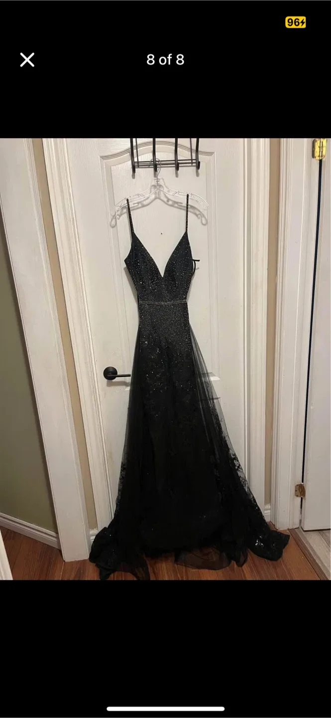 Bridal Desires Black Evening Gown image indicator(8)