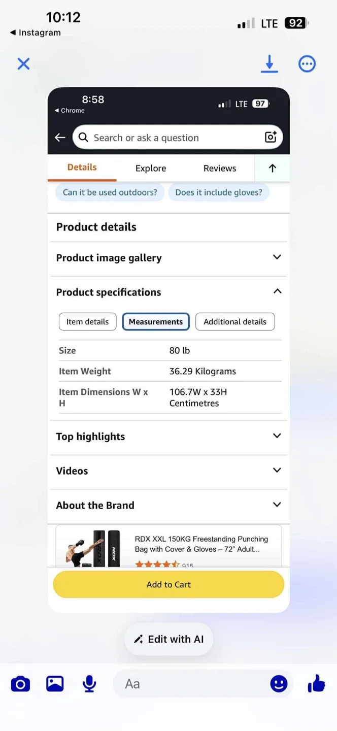 Everlast Heavy Punching Bag - 80 lb image indicator(2)