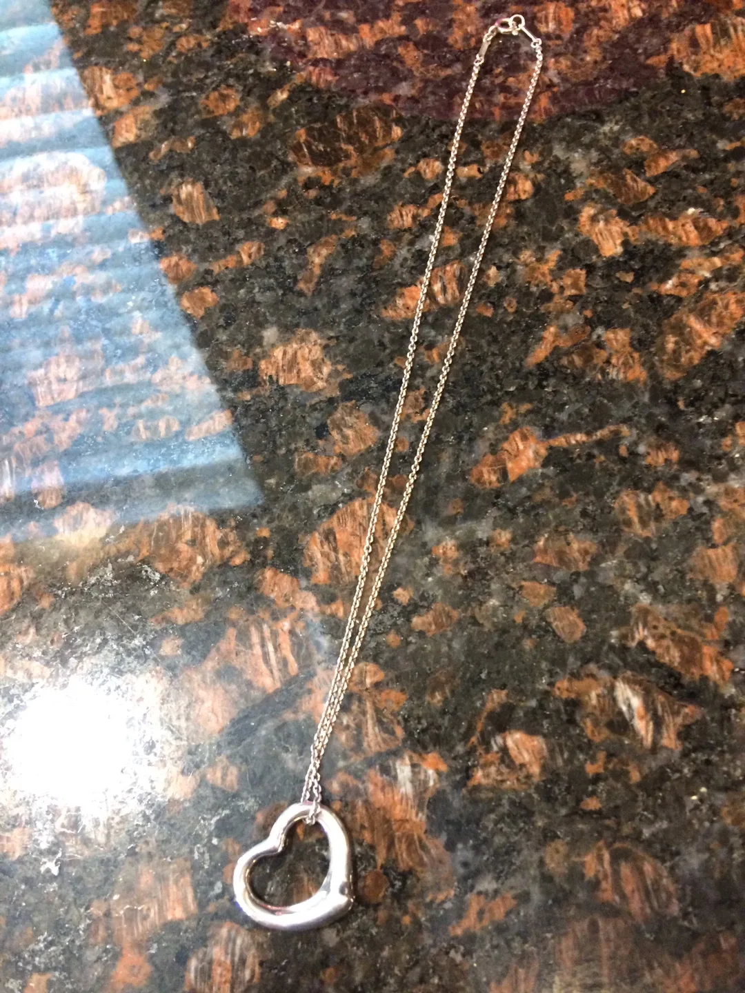 *** Tiffany&Co. Open Heart necklace with 2 pendant top **** image indicator(6)