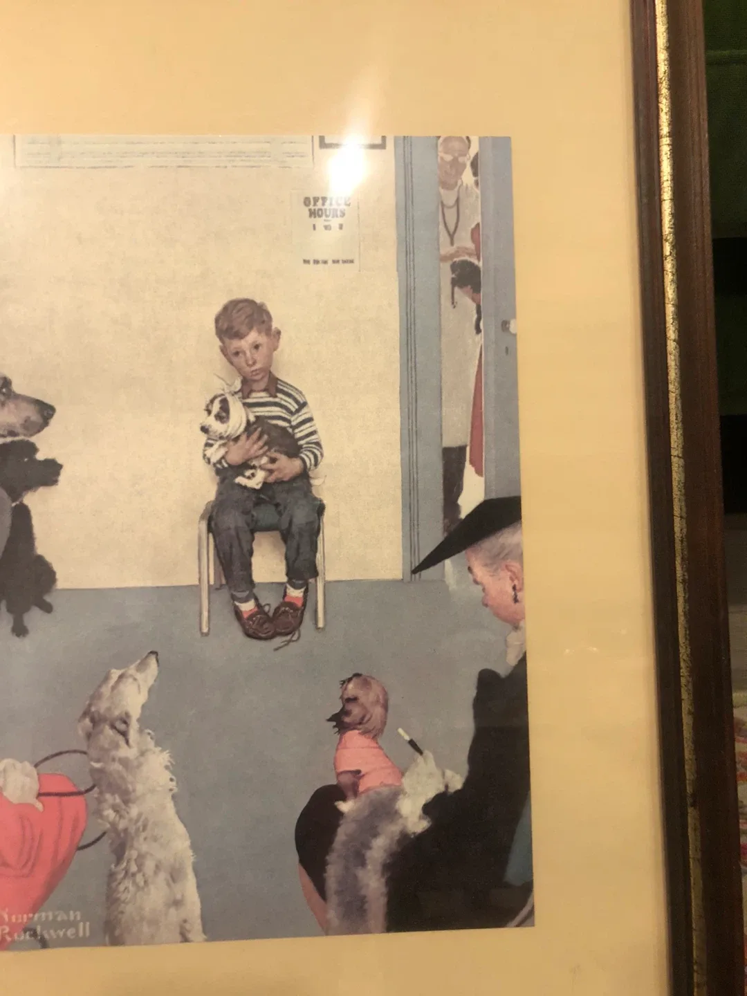 Norman Rockwell Framed Print “at the vet” image indicator(3)