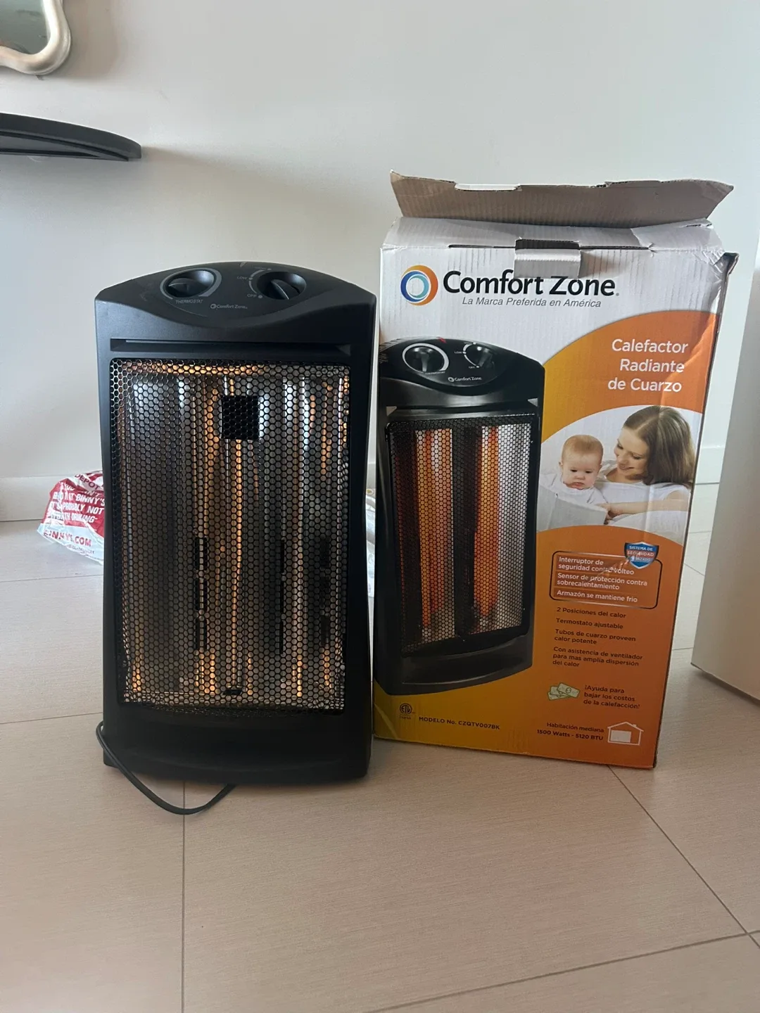 Comfort Zone Quartz Radiant Heater