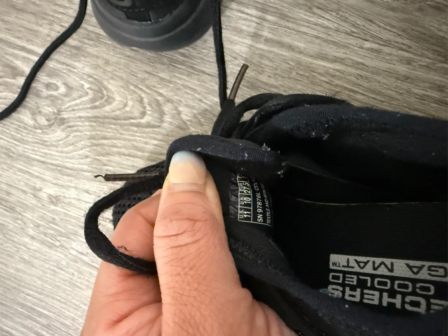 Skechers Air Cooled Goga Mat Black Shoes - Size 11 image indicator(4)