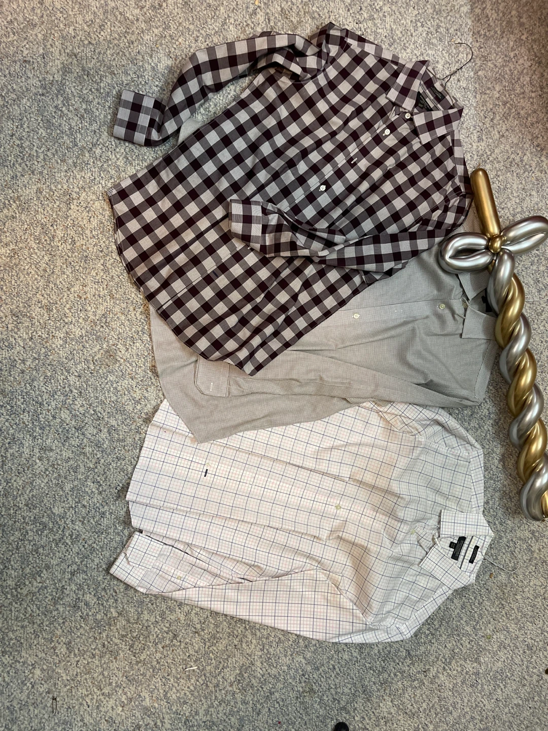 Banana Republic Men's Plaid Dress Shirt - Medium