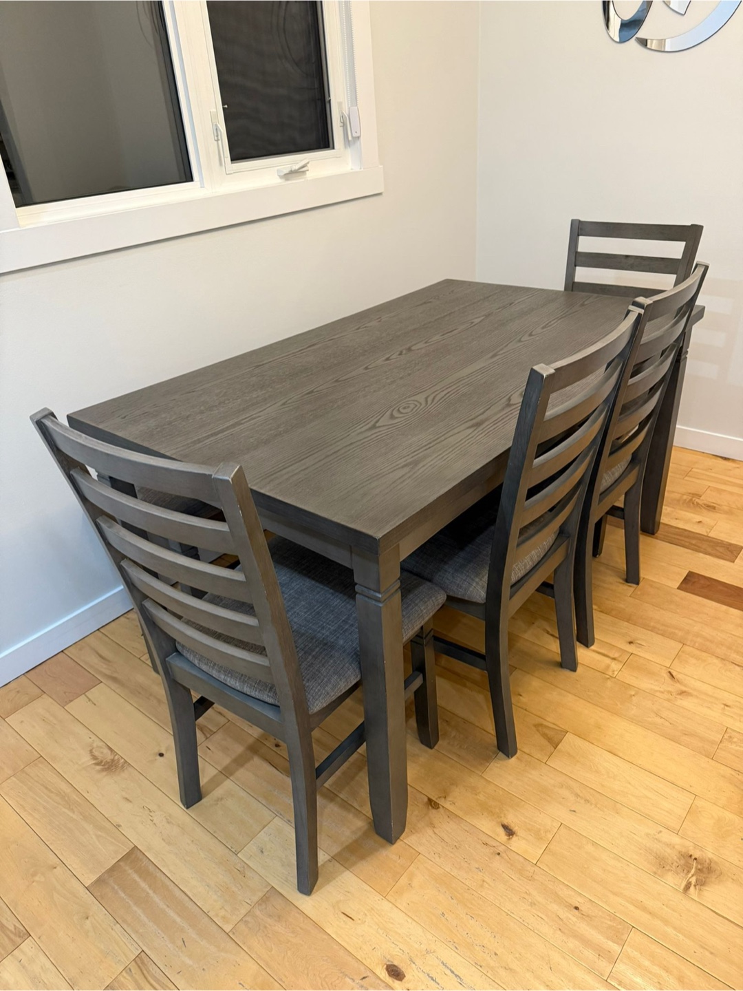 Dining Table Set with 4 Chairs & Bench