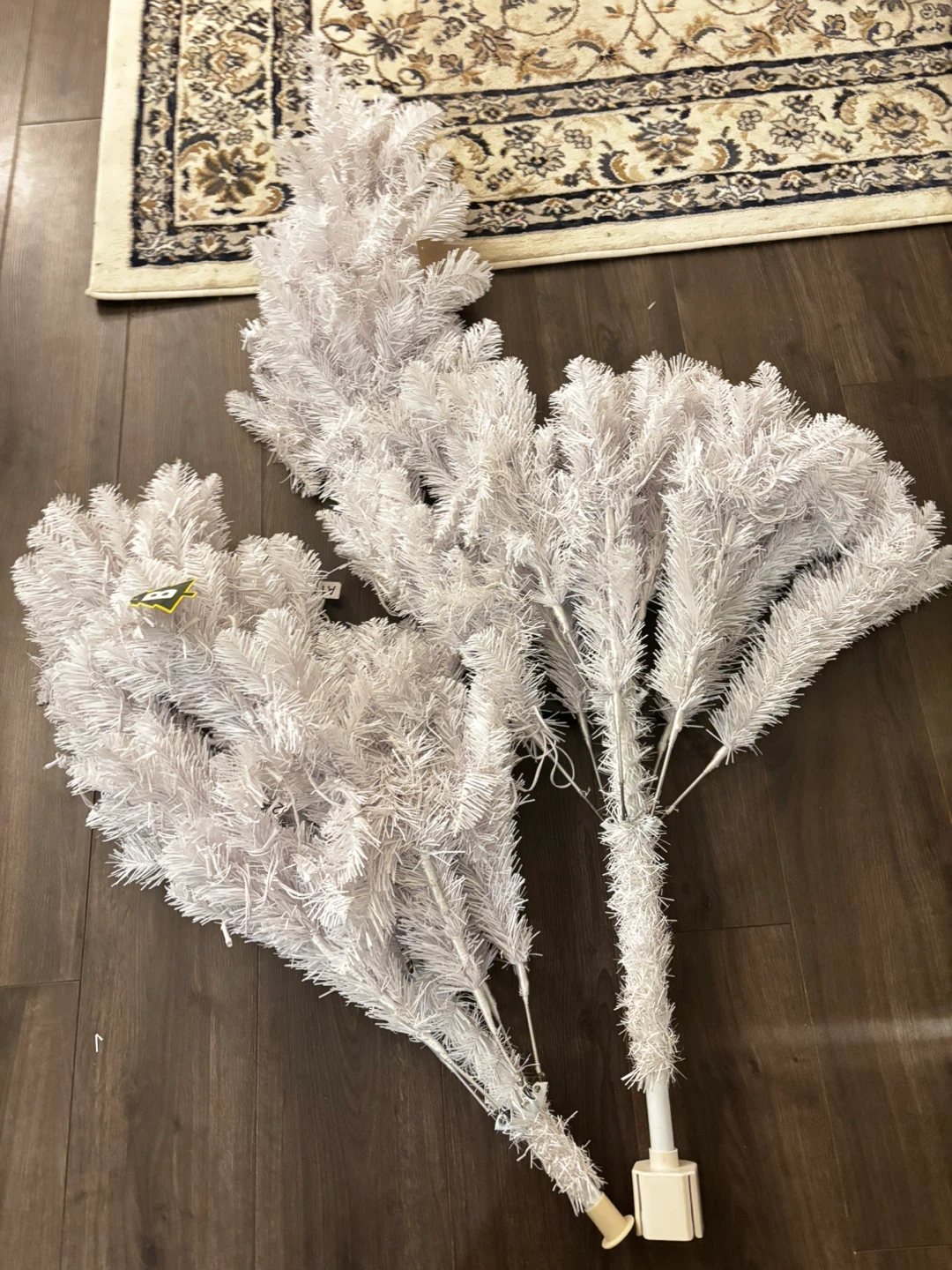 6.5 ft White Christmas Tree with Lights - photo 3