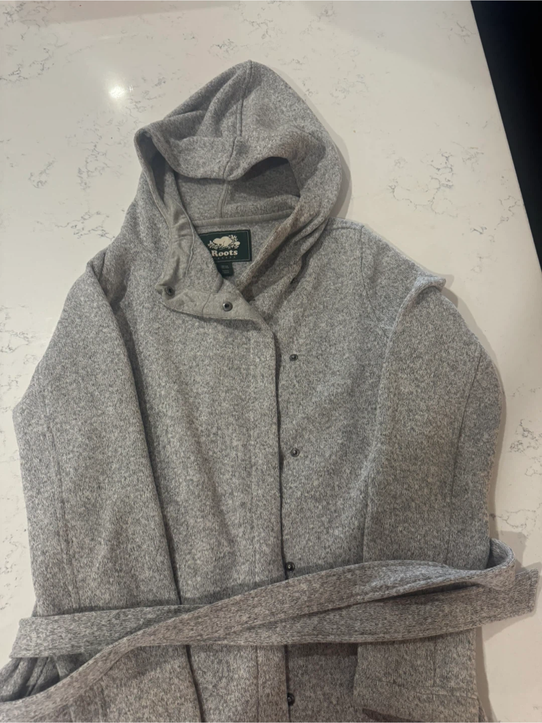 Roots Canada Grey Hooded Tunic - Size M