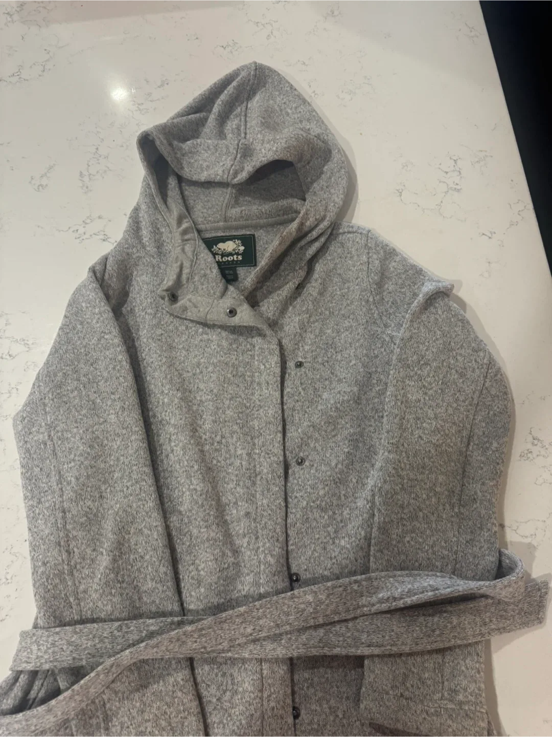 Roots Canada Grey Hooded Tunic - Size M