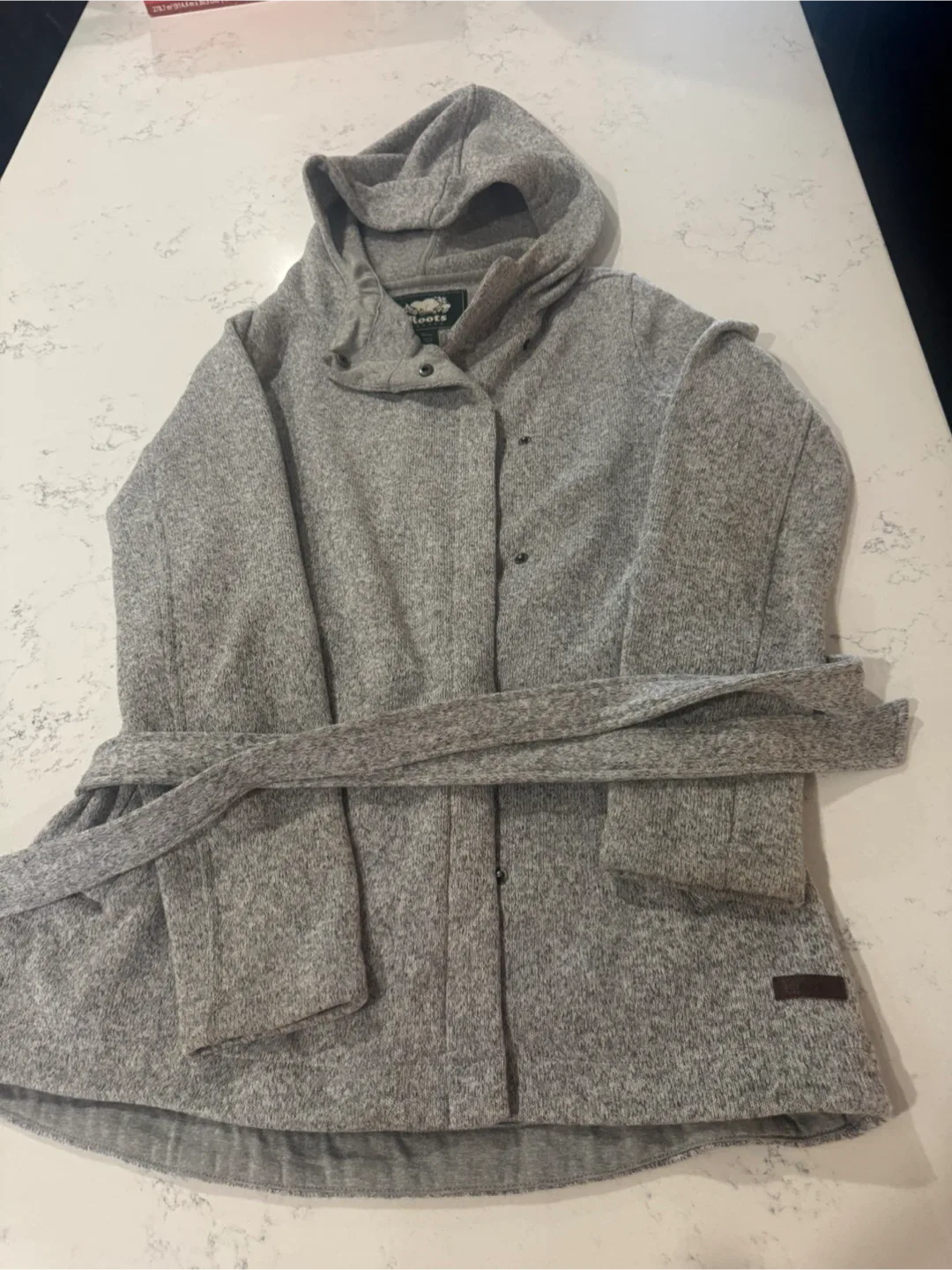 Roots Canada Grey Hooded Tunic - Size M image indicator(2)