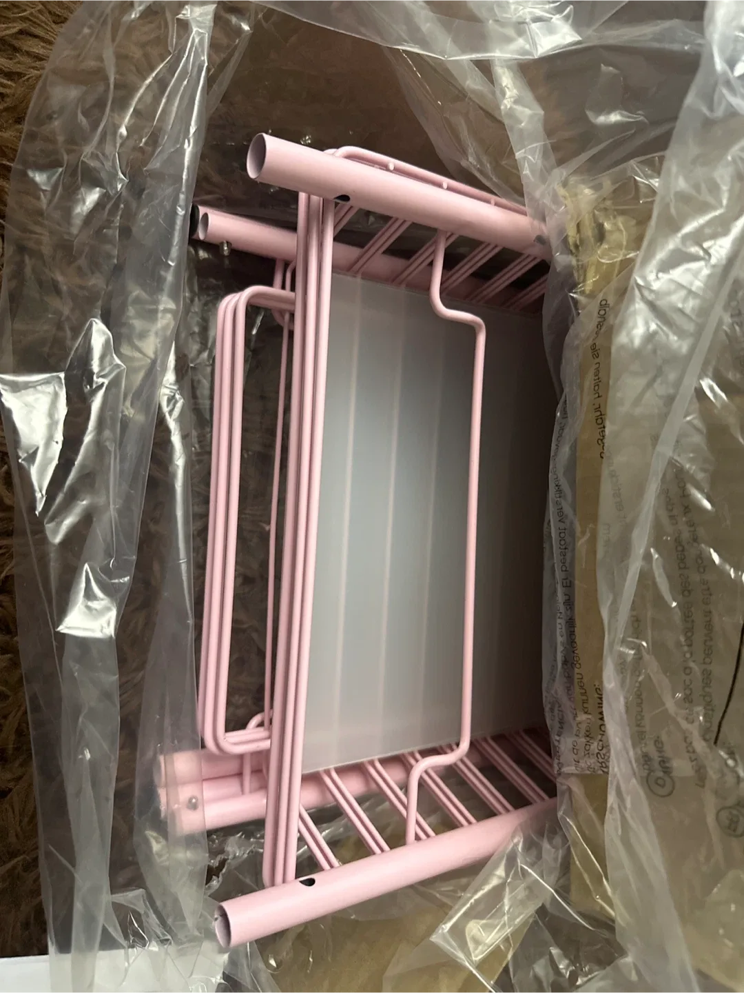 Pink Rolling Storage Cart - 4 Tier-New in box image indicator(2)