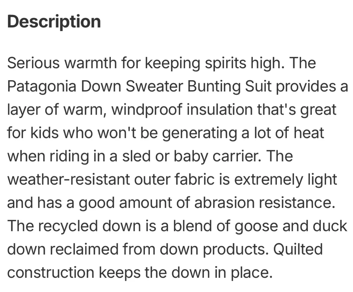 Patagonia Down Sweater Bunting Suit – Size 6–12M image indicator(7)