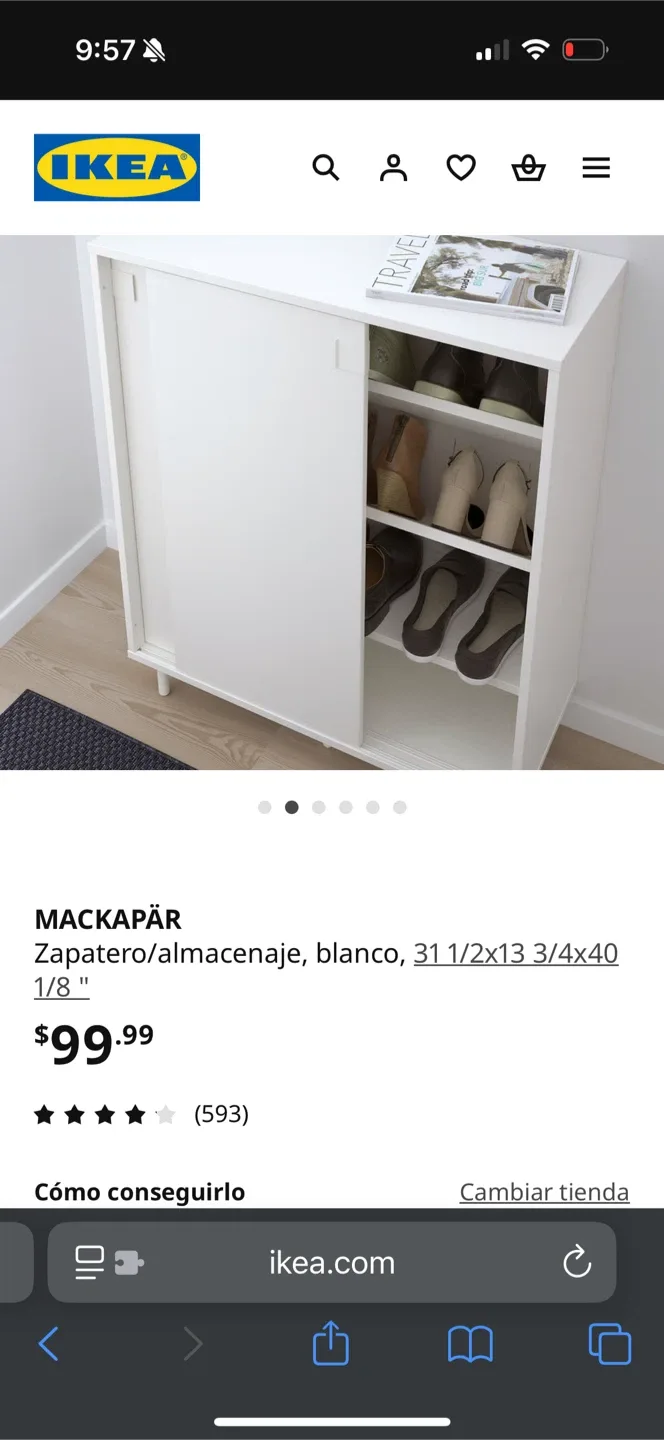 IKEA MACKAPÄR Shoe Cabinet/Storage, White image indicator(5)