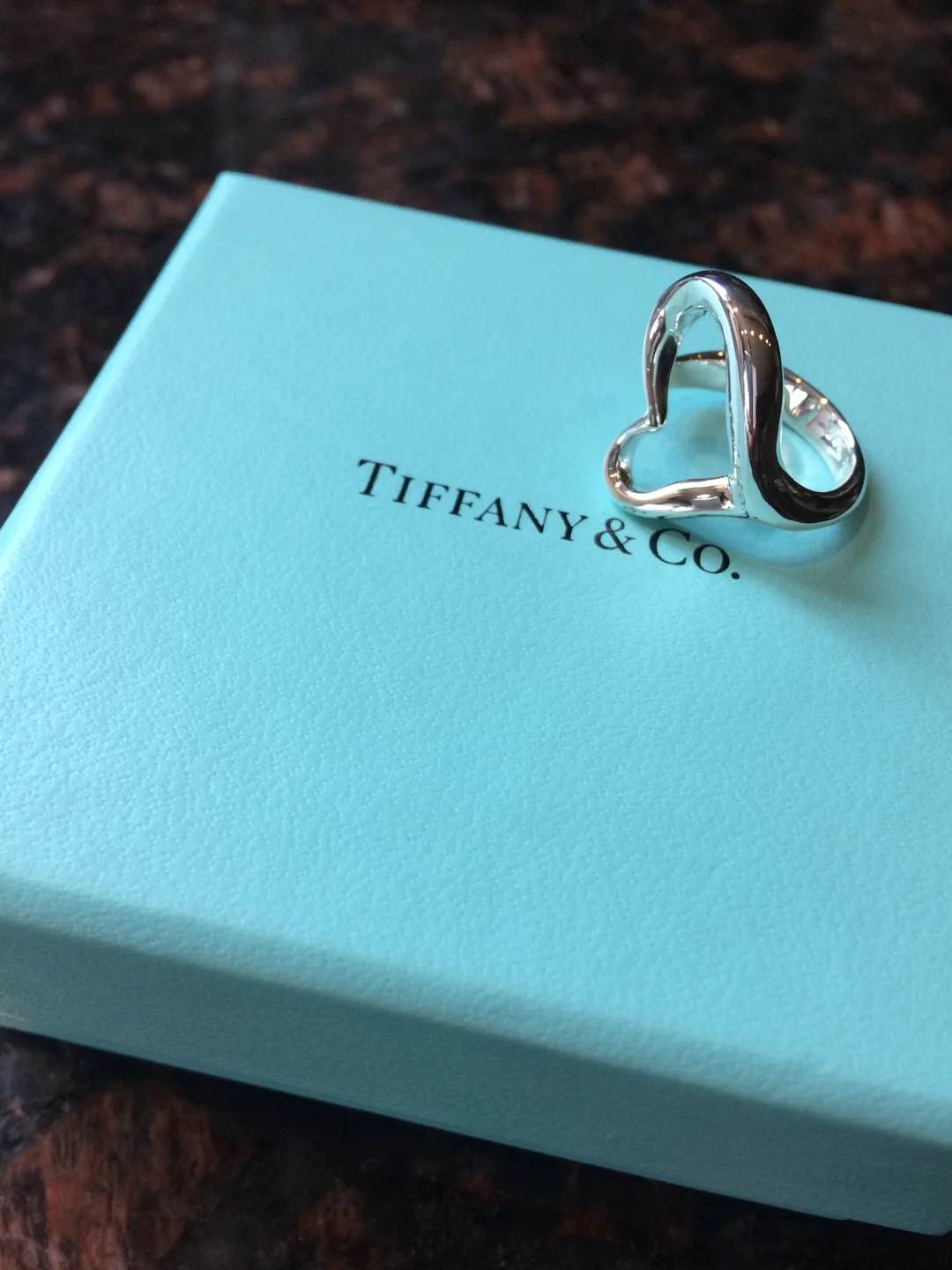 *** Tiffany&Co. Open Heart silver ring ****