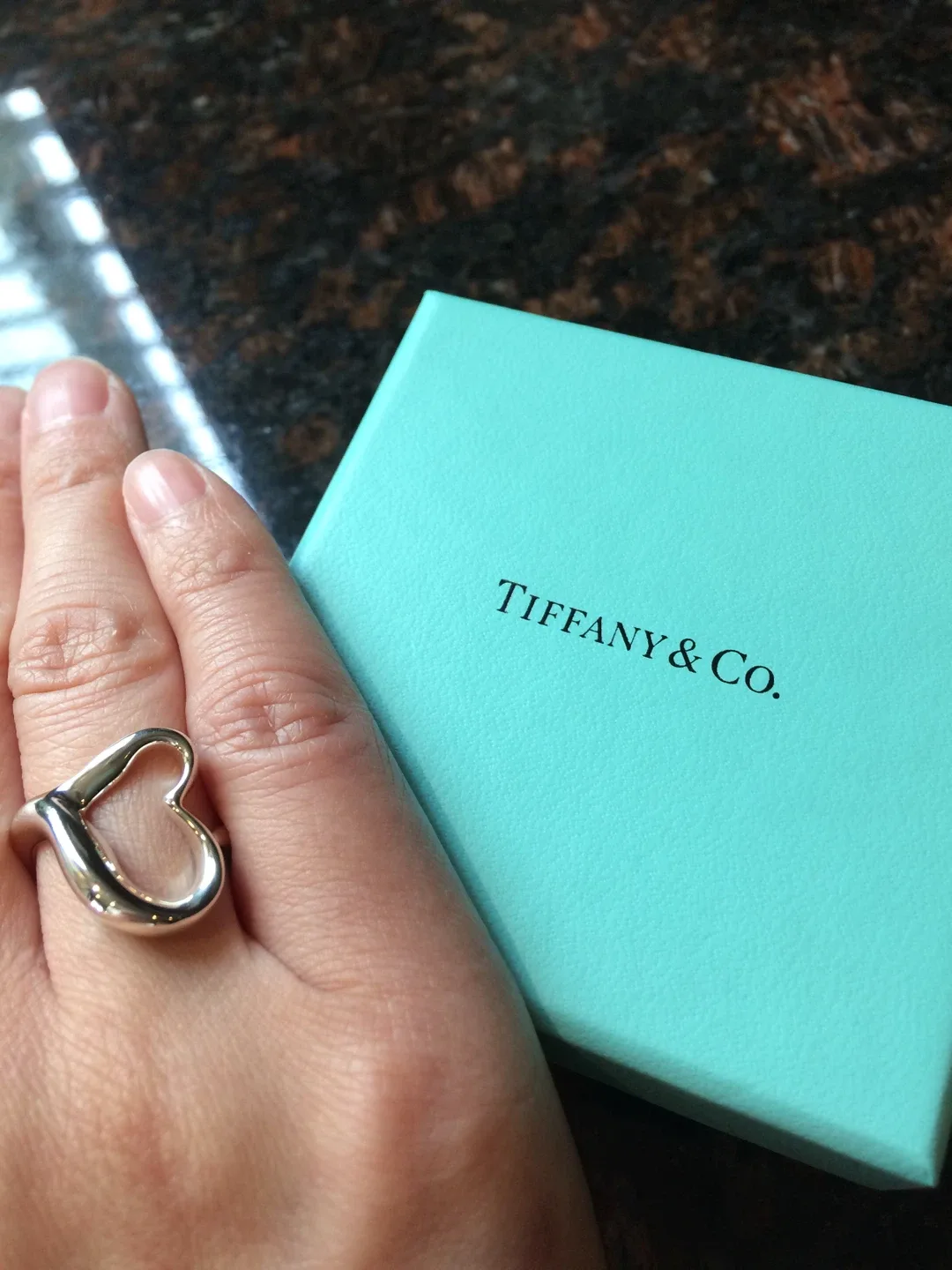 *** Tiffany&Co. Open Heart silver ring **** image indicator(4)