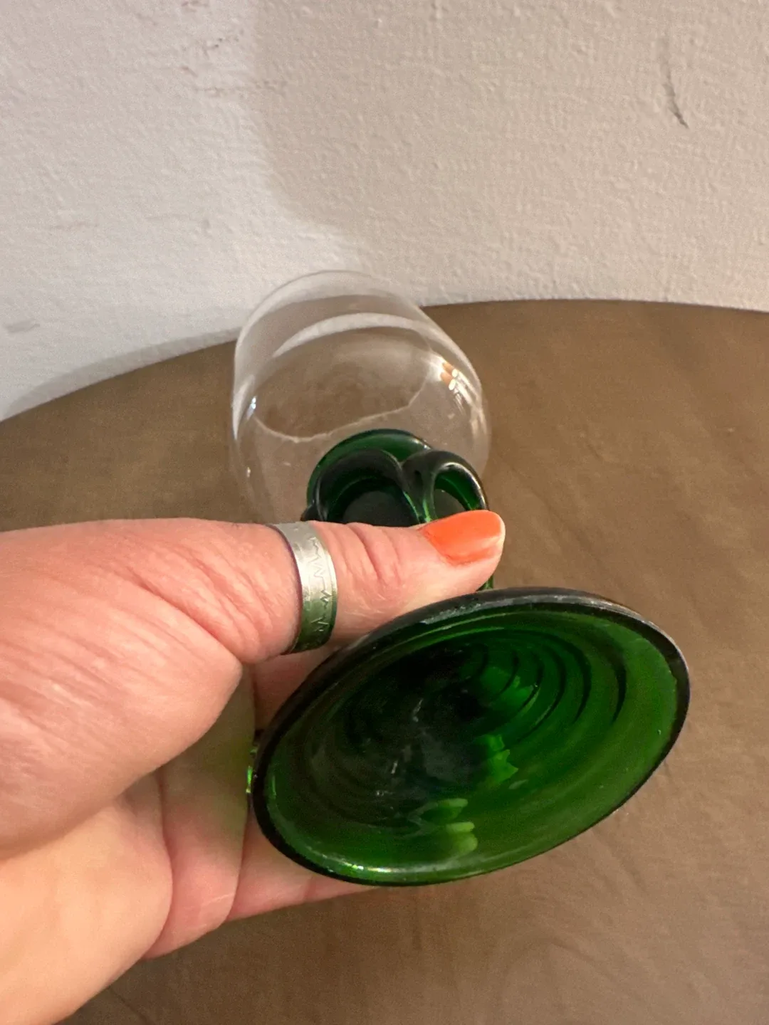 Green Stemmed Clear Glass image indicator(2)