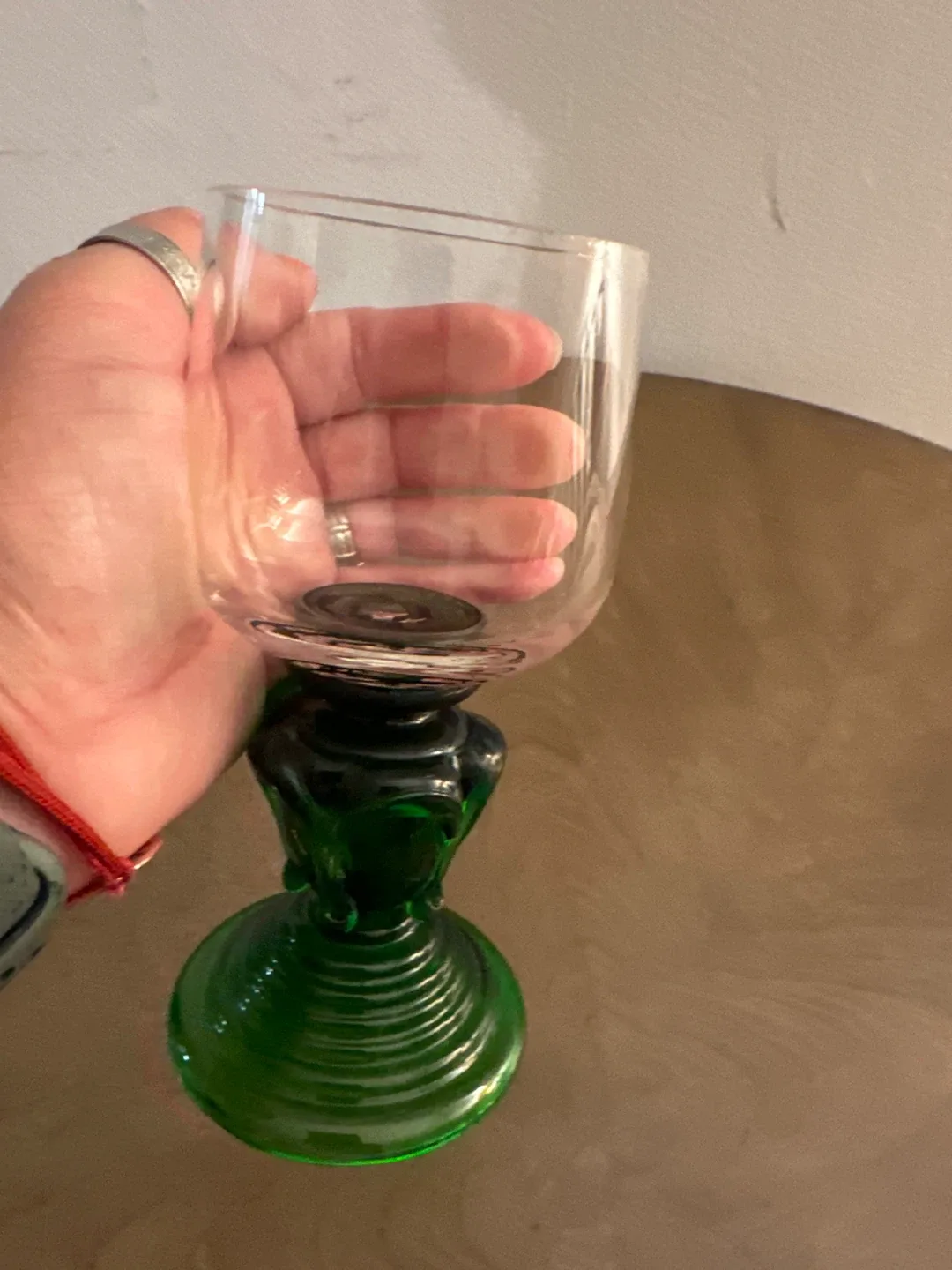 Green Stemmed Clear Glass image indicator(4)