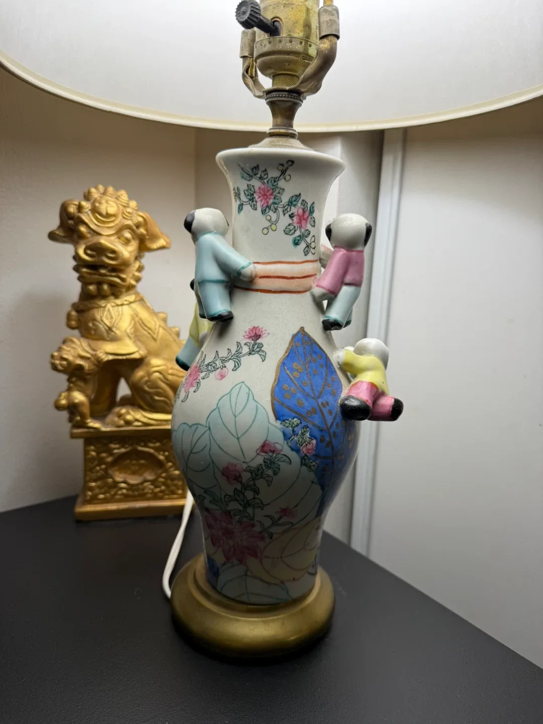 Vintage Porcelain Lamps with Children Design image indicator(3)