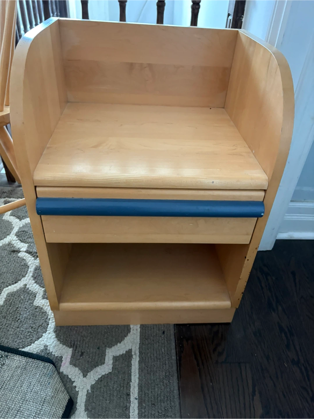 Wooden Single Bed Frame with Nightstand