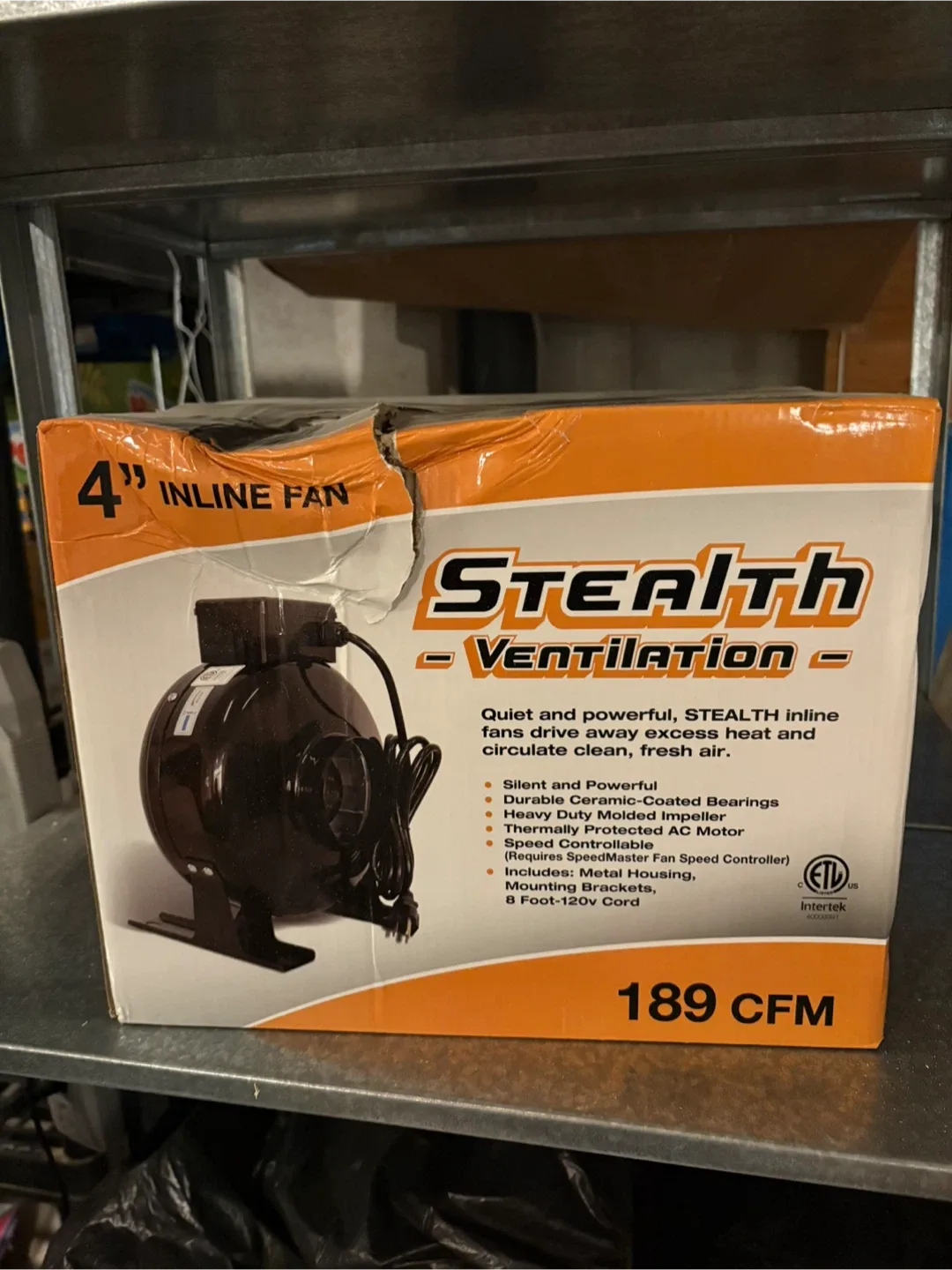 Stealth Ventilation 4" Inline Fan