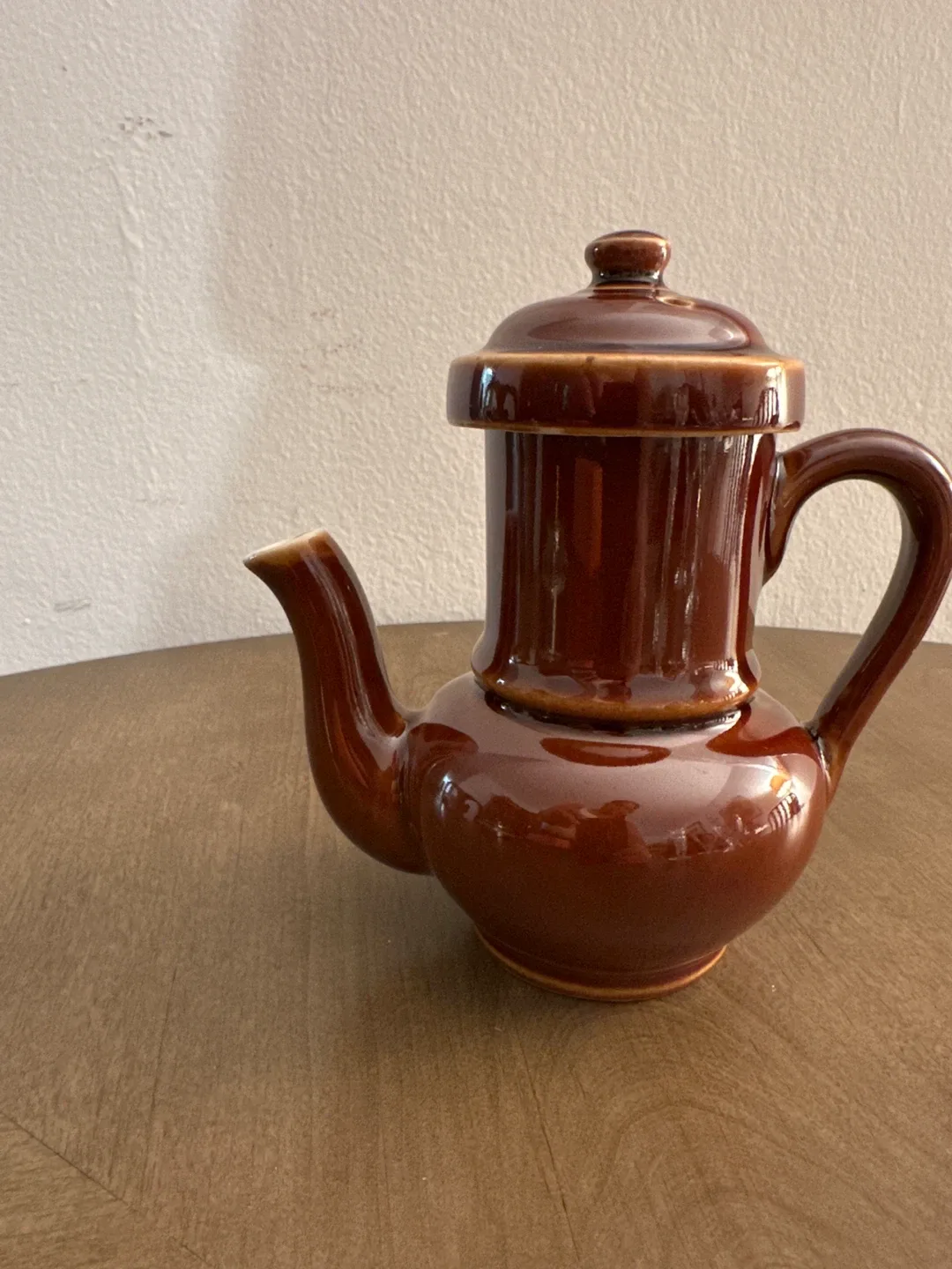 Brown Ceramic Tea Pot with Filter