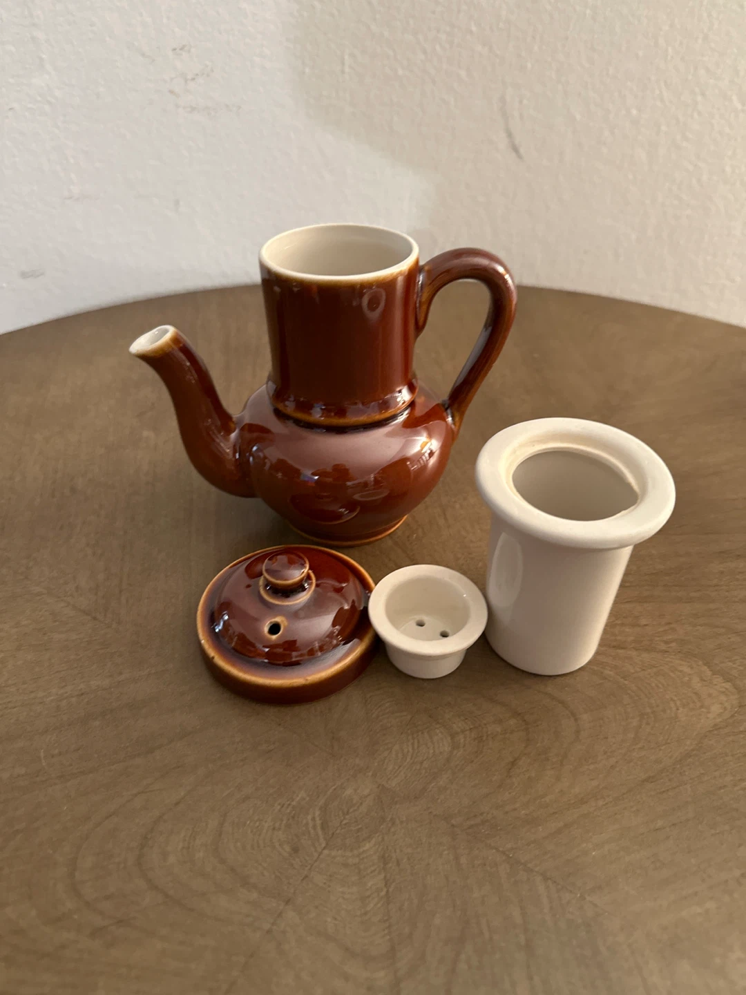 Brown Ceramic Tea Pot with Filter - photo 4