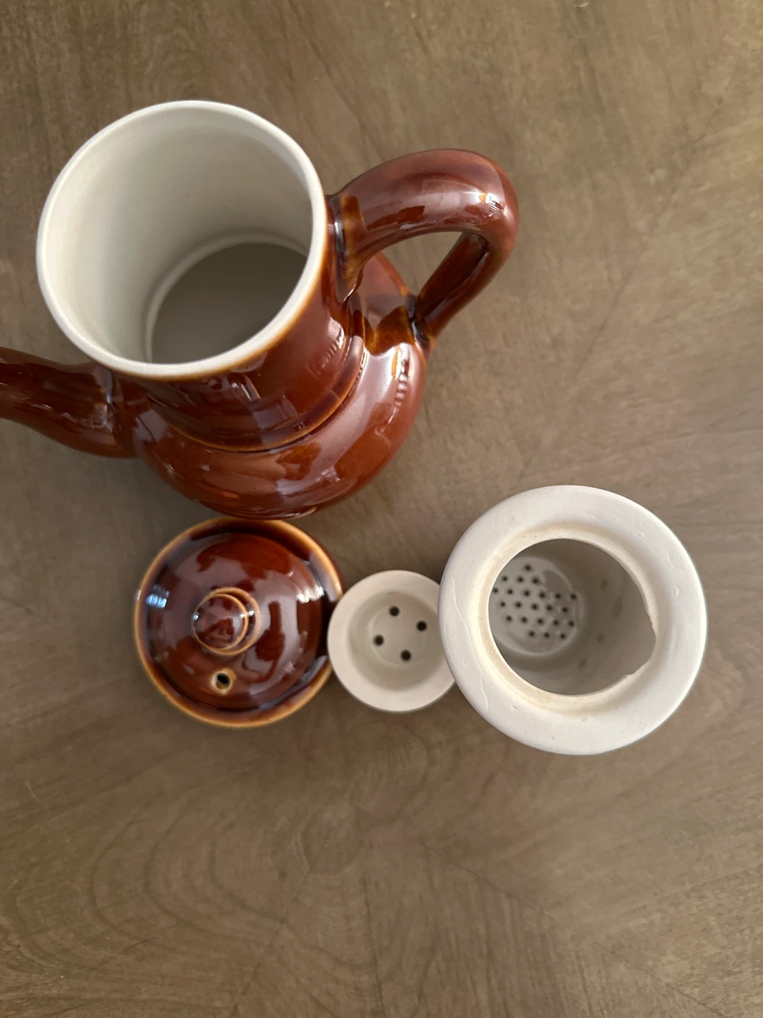 Brown Ceramic Tea Pot with Filter - photo 5