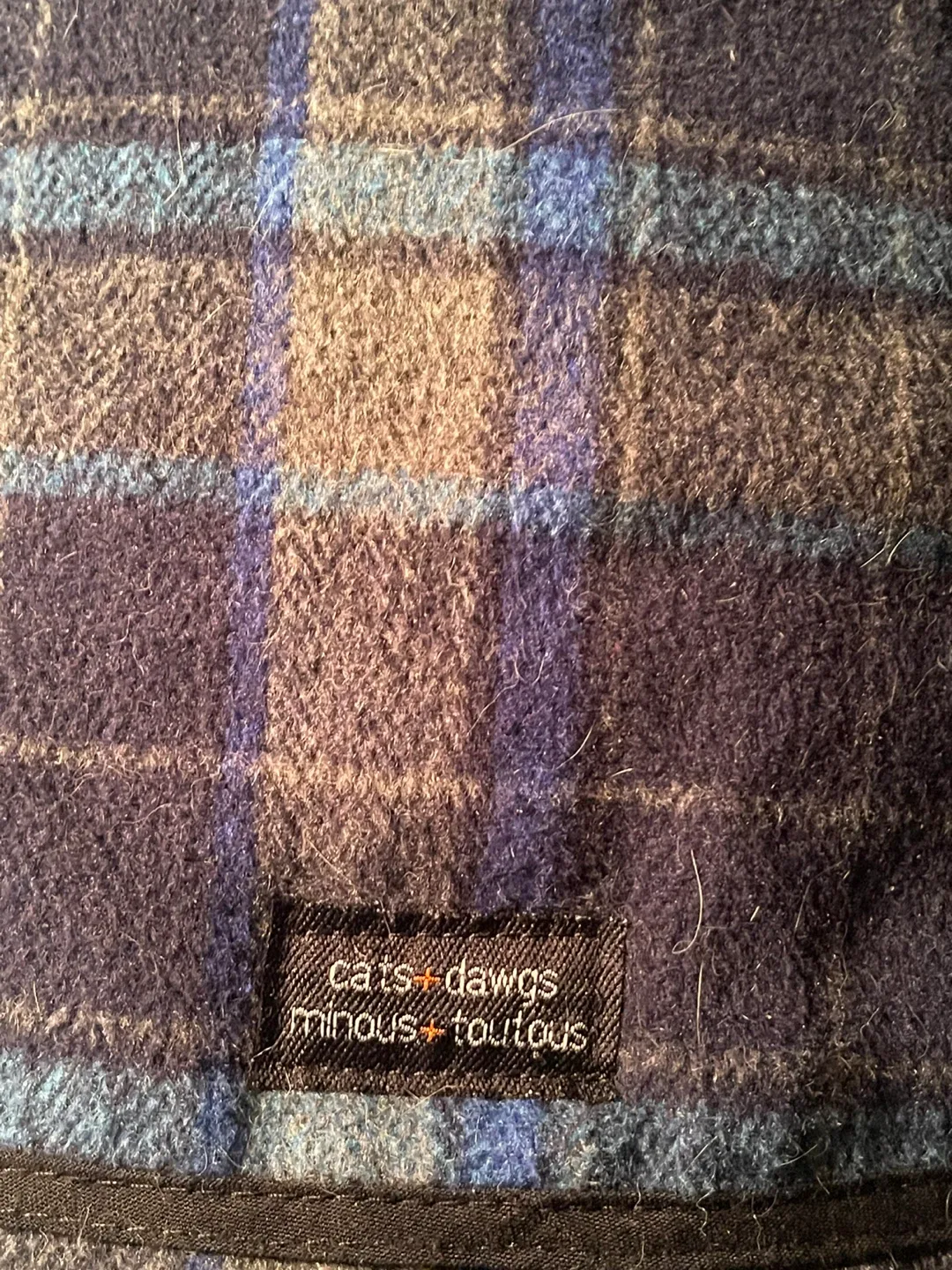 Cats & Dawgs small plaid fleece coat image indicator(3)