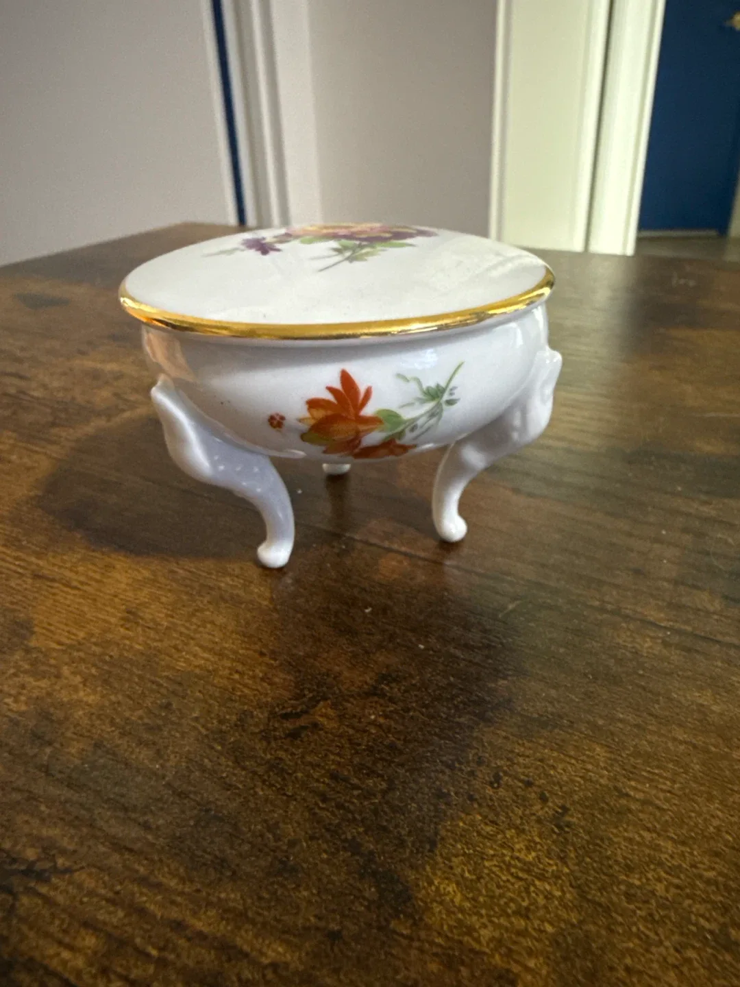 Vintage Floral Trinket Box