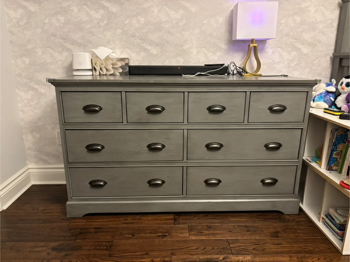 Grey 8-Drawer Dresser