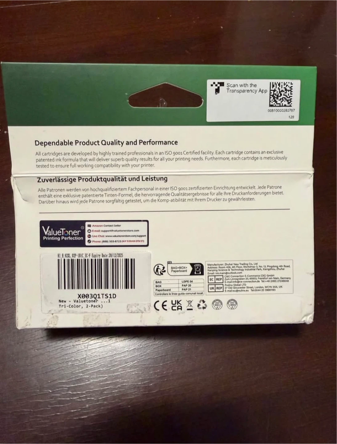 ValueToner 62XL Ink Cartridge - Black & Tri-Color - photo 3