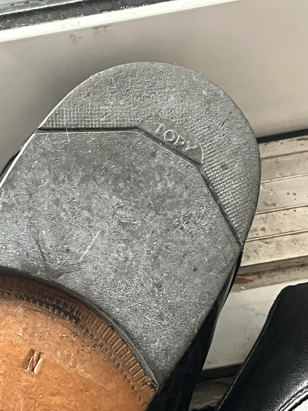 Men's Black Woven Leather Dress Shoes - Size 10 image indicator(5)