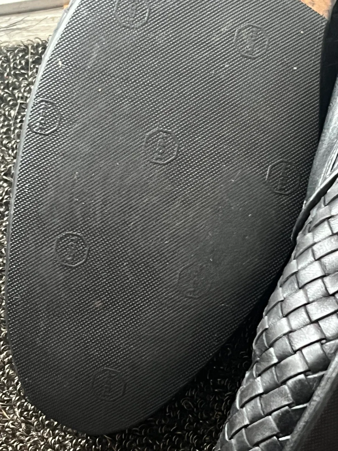 Men's Black Woven Leather Dress Shoes - Size 10 image indicator(6)