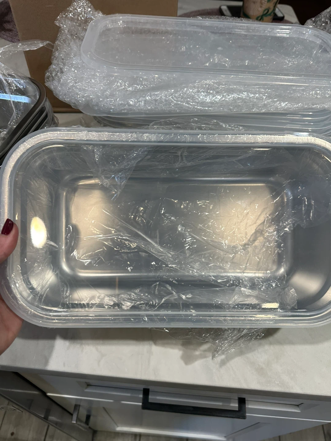 8 Stainless Steel Food Storage Containers with Lids - photo 2