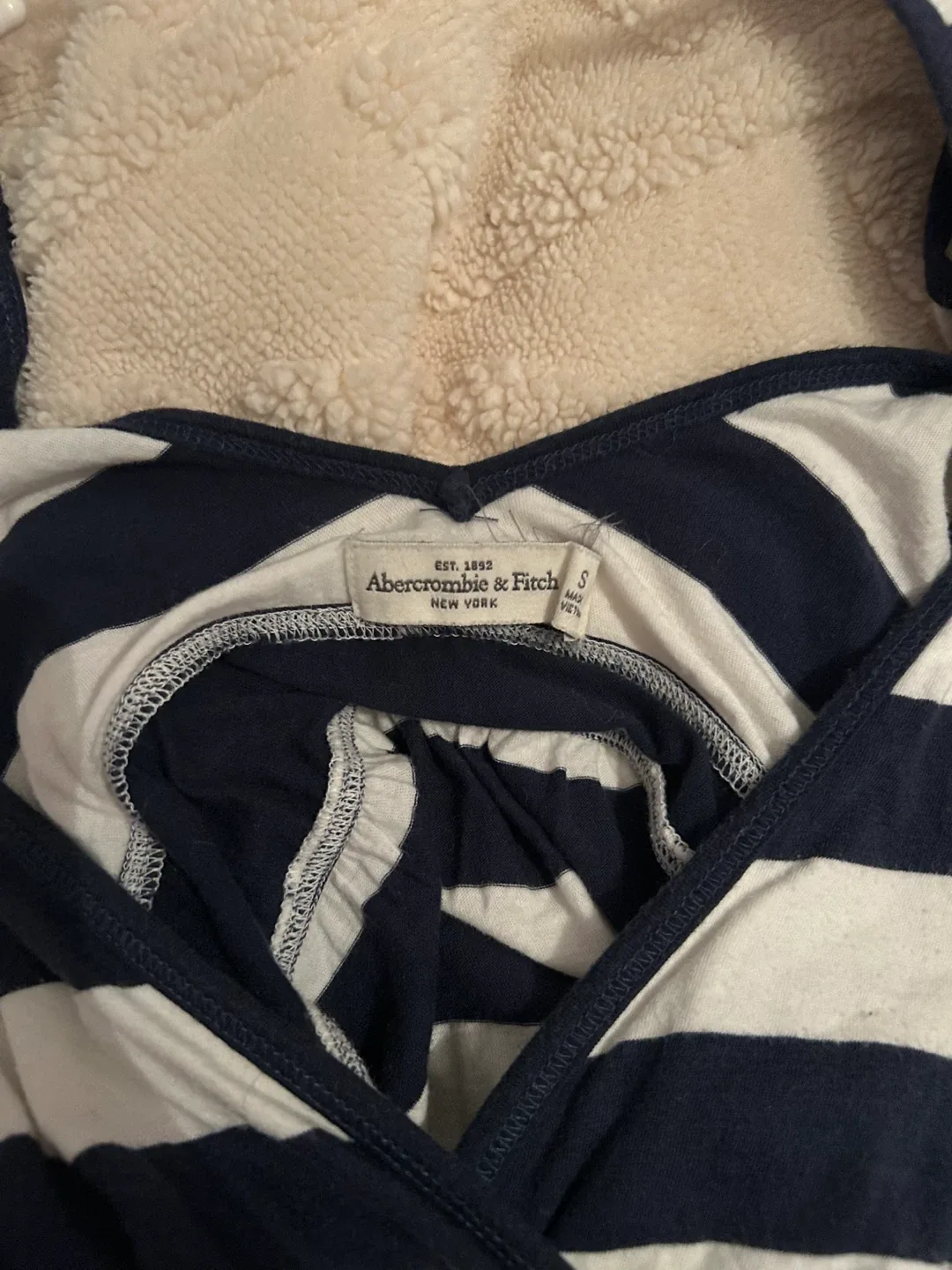 Vintage Abercrombie & Fitch Striped Babydoll Top - Size S image indicator(3)