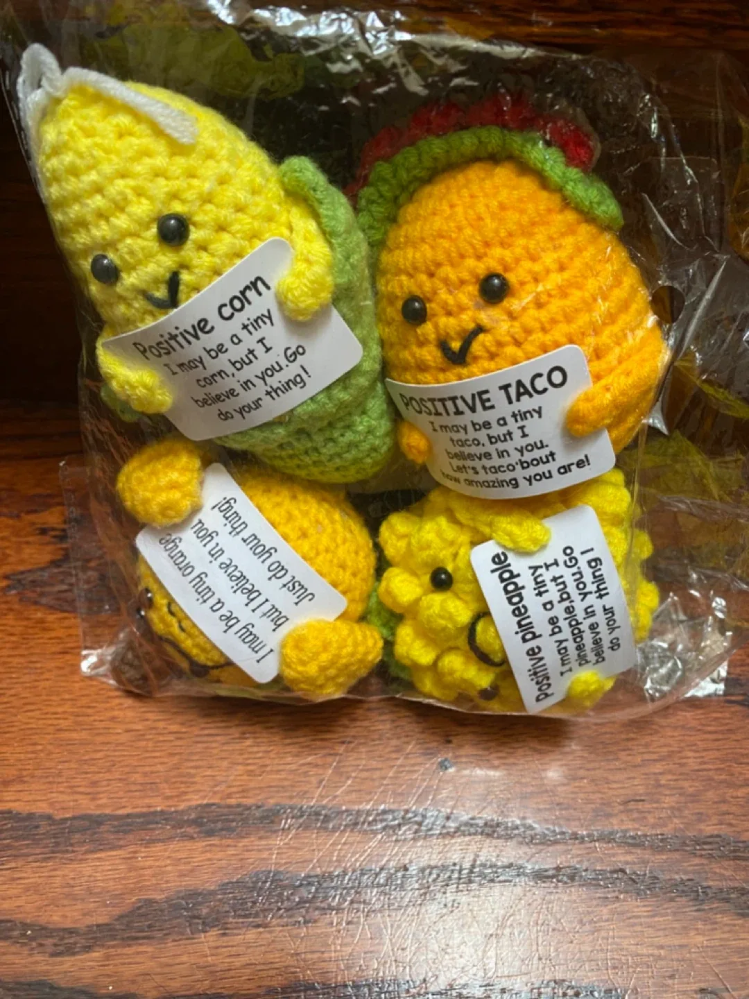Crochet Positive Pineapple, Taco, Orange, Corn image indicator(2)