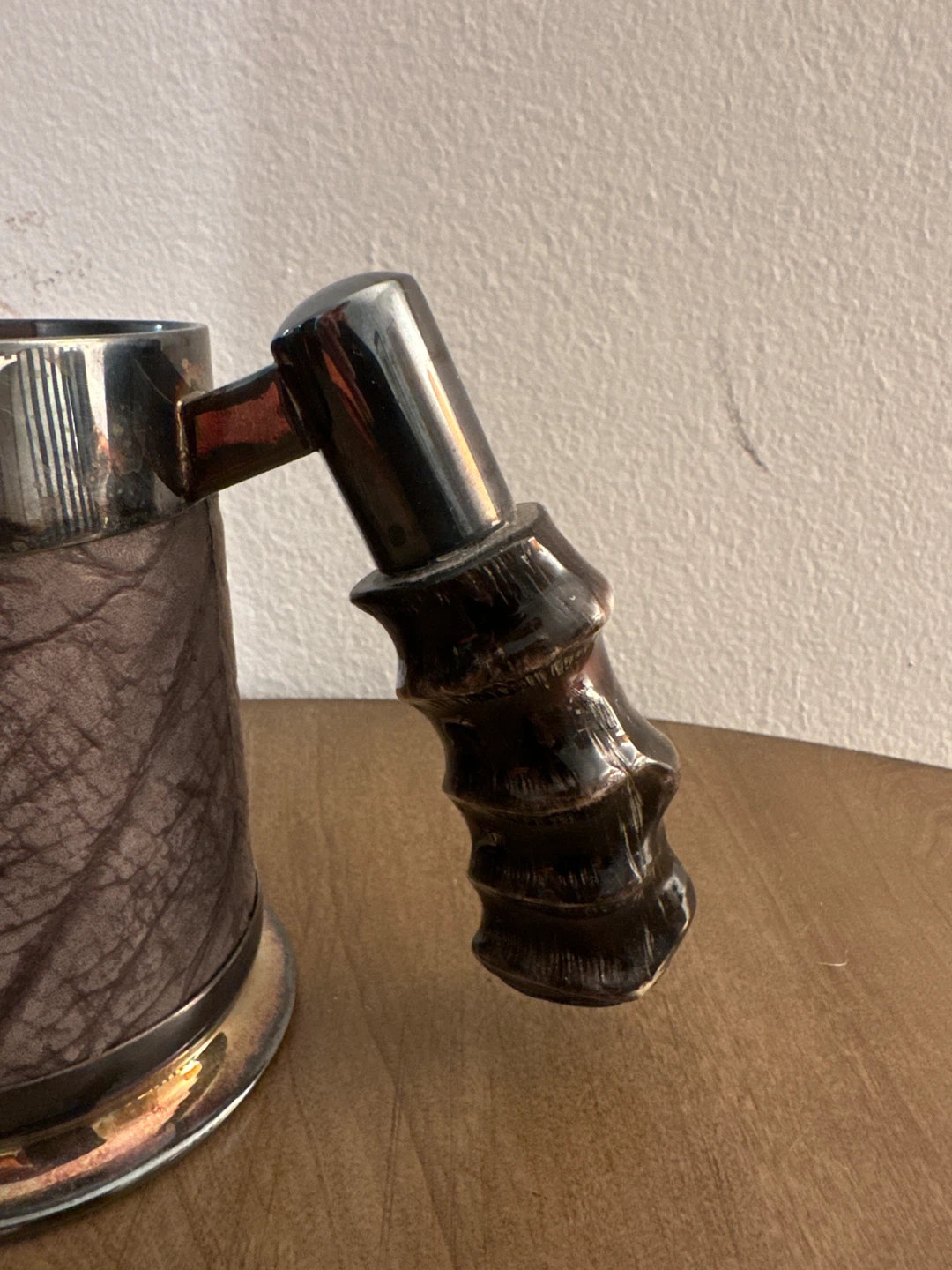 Vintage Silver Plated Mug with Wood Handle - photo 2