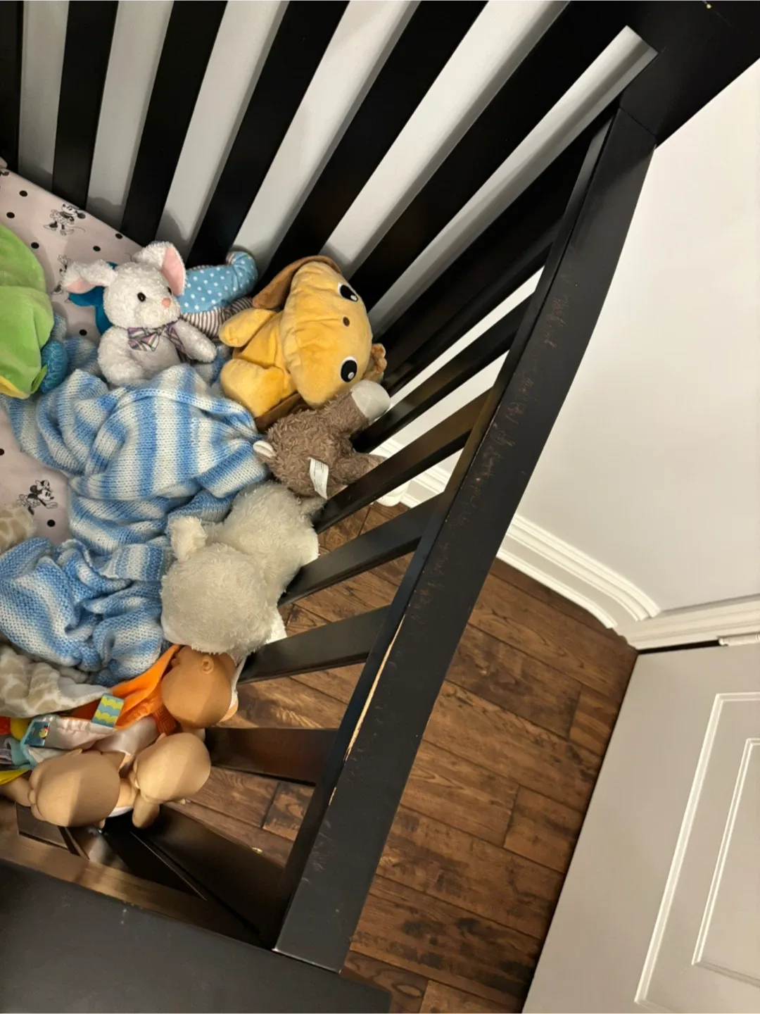 Adjustable Black Baby Crib image indicator(3)