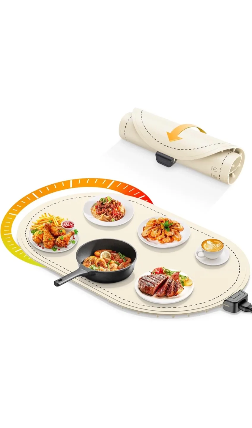 Food Warming Mat with Heat Insulation Pad